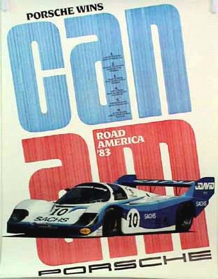 Porsche Original 1983 - Sieg Canam Road America - Gut Erhalten