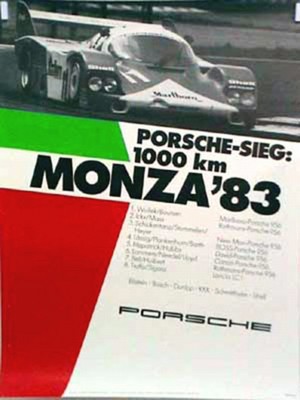 Porsche Original 1983 - Sieg 1000 Km Monza - Leichte Gebrauchsspuren