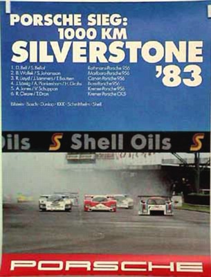 Porsche Original 1983 - Sieg 1000 Km Silverstone - Leichte Gebrauchsspuren