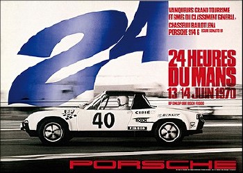 24 Stunden Von Le Mans 1970 - Porsche Rennplakat Reprint