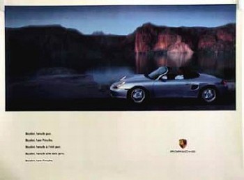 Porsche Original Werbeplakat - Porsche Boxster - Mint