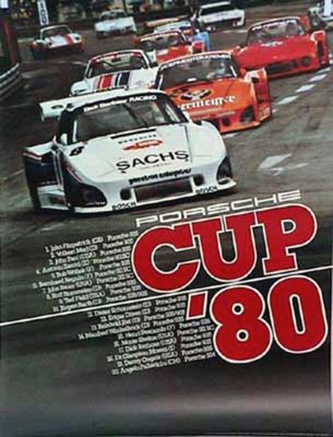 Porsche Original Rennplakat 1980 - Porsche Cup - Gut Erhalten