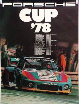 Porsche Original Rennplakat 1978 - Porsche Cup - Gut Erhalten