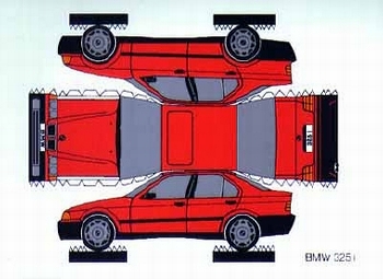Bastelpostkarte Bmw 325i