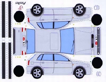 Construction Postcard Audi A3