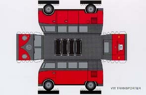 Construction Postcard Vw Volkswagen Transporter