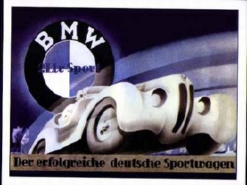 Bmw 328 Sport 1936 Automobile - Postkarte Reprint