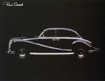 Bmw 502 V8 Automobile Car - Postkarte Reprint