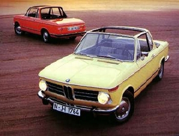 Bmw 2002 Cabriolet Werkfoto 1971-1975 - Postkarte Reprint