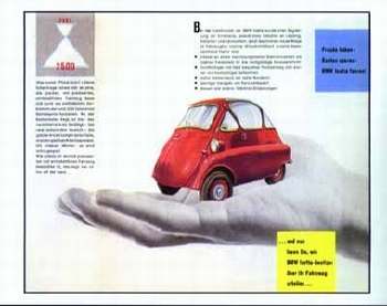 Bmw Isetta 1955 - Postkarte Reprint
