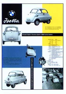 Bmw Isetta 1955- Postkarte Reprint