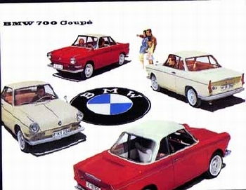 Bmw 700 1959-65 Automobile Car - Postkarte Reprint
