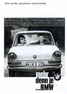 Bmw Anzeige 1960 Reprint 700 - Postkarte Reprint