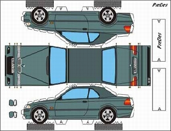 Bastelpostkarte Bmw 3 Cabriolet