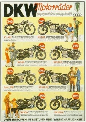 Dkw Motorrad Werbung 1939 Audi