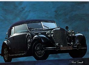 Mercedes 320 S - Postcard Reprint