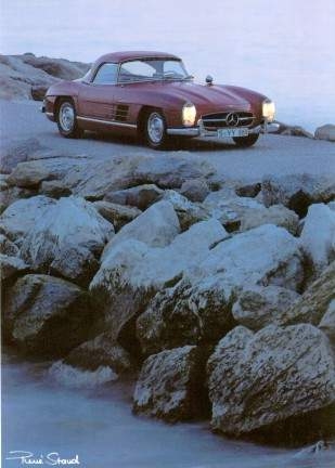 Mercedes Benz 300 Sl Roadster - Postcard Reprint