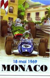 Monaco Grand Prix 1969 - Postcard Reprint