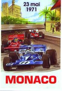 Monaco Grand Prix 1971 - Postcard Reprint