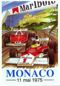 Monaco Grand Prix 1975 - Postcard Reprint