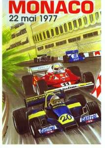 Monaco Grand Prix 1977 - Postkarte Reprint