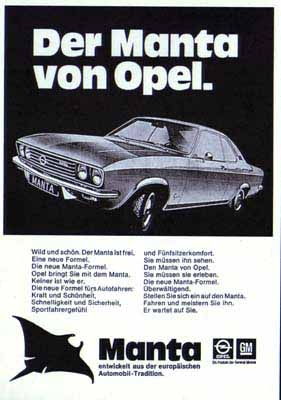 Opel Manta A Advertisement