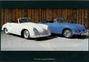Porsche 356 Vor-a-cabrio And C - Postkarte Reprint