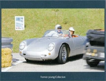Porsche 550 Pyder With Hans - Postcard Reprint