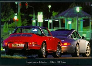 Porsche 911 Targa Modell 1967 - Postkarte Reprint