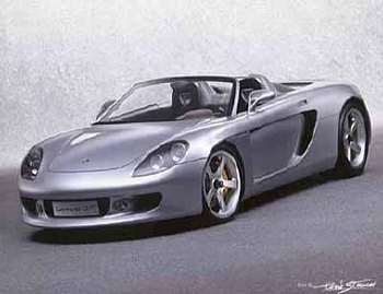 Porsche Carrera Gt Studios - Postkarte Reprint