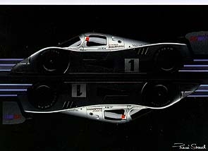 Sauber Mercedes C11 Silberpfeil Race - Postcard Reprint
