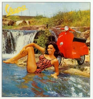 Vespa Kalenderblatt Aus 60ern Motorroller