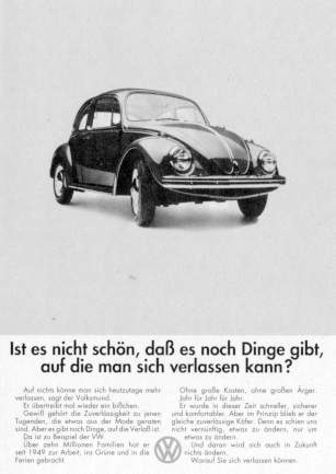 Vw Volkswagen Beetle Advertisement