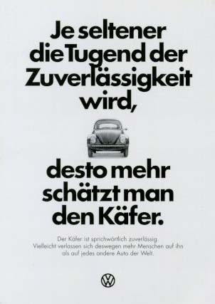 Vw Volkswagen Käfer Werbung