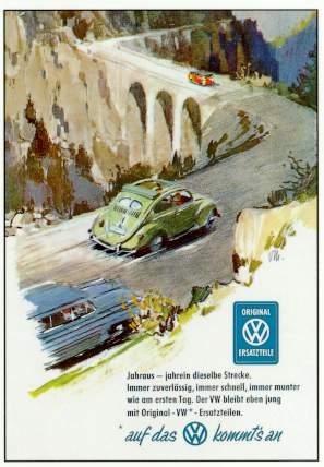 Vw Volkswagen Käfer Werbung 1950