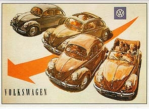 Vw Volkswagen Käfer Werbung 1955