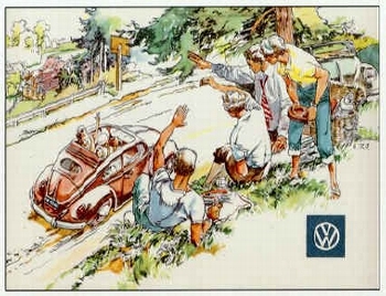 Vw Volkswagen Käfer Werbung 1956