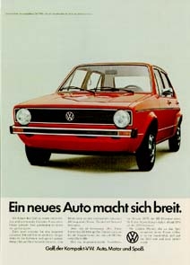 Vw Volkswagen Golf Advertisement 1974