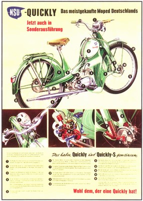 Nsu Quickly Moped 1953 - Postkarte