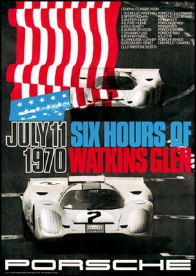 Porsche Postkarte - 6 Stunden Von Watkins Glen 1971