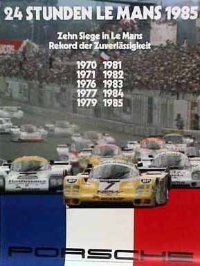 Porsche Postkarte - 24 Stunden Le Mans 1985 Zehn Siege
