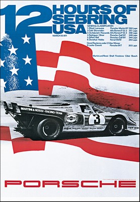 Porsche Postkarte - 12 Stunden Von Sebring 1971