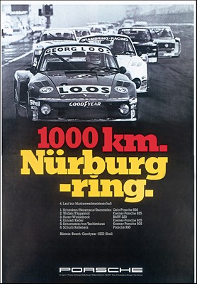 Porsche Postkarte - 1000 Km Nürburgring 1977