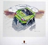 Porsche Design Studie Porsche 996 C4 Coupé, Poster 2000