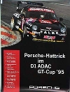 Porsche Original Rennplakat 1995 - Porsche Hattrick Im Adac Gt-c