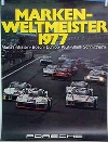 Porsche Original Werbeplakat 1977 - Markenweltmeister - Leichte Gebrauchsspuren