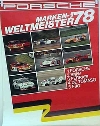 Porsche Original Werbeplakat 1978 - Markenweltmeister - Gut Erhalten