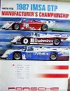 Porsche Original Rennplaakt - 1987 Imsa Gtp - Gut Erhalten