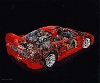 Us-importr Ferrari F40 Cutaway Automobile