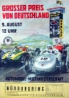 Original Avd Rennplakat 1962 Grand Prix Germany